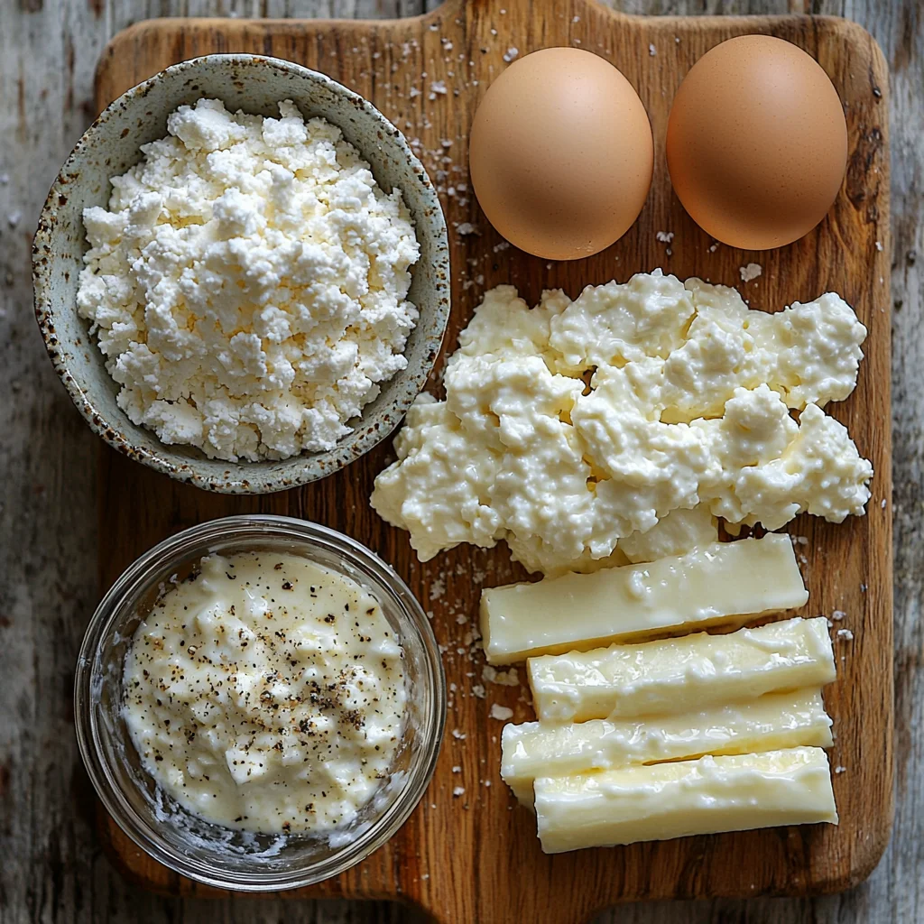 golden brown cottage cheese sea salt crackers with flaky edges and visible salt crystals on rustic wooden board