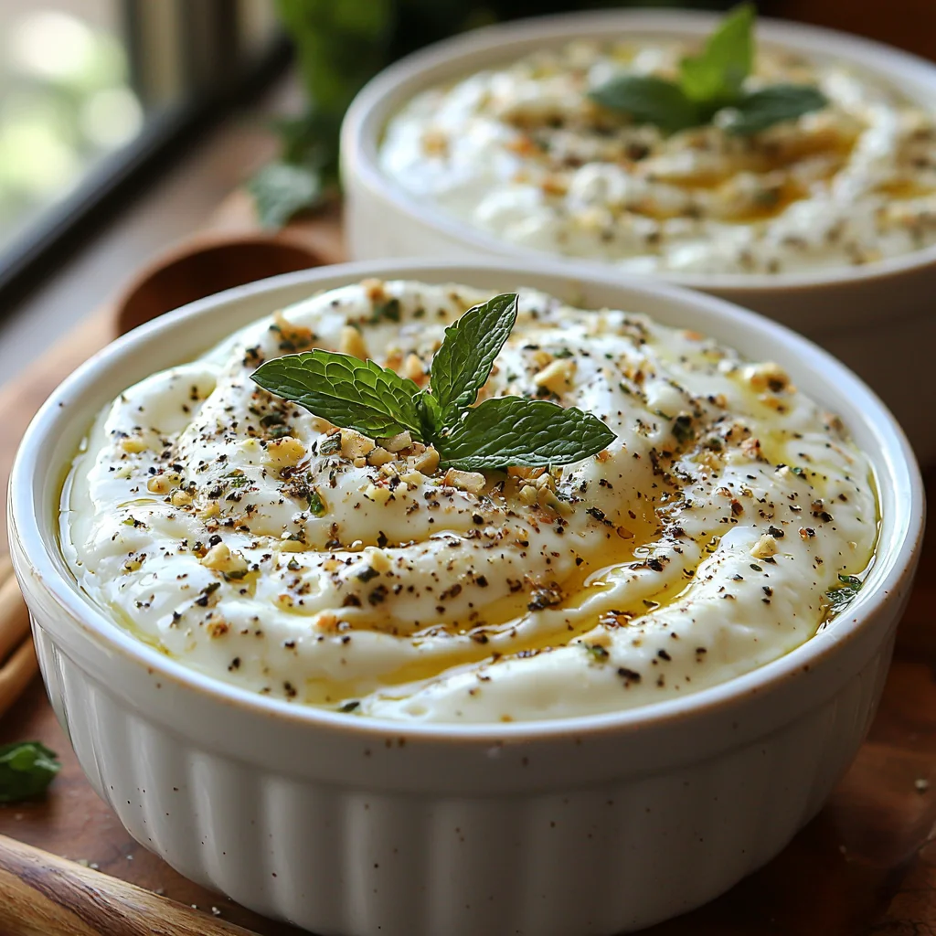 creamy homemade Greek yogurt in a white ceramic bowl with fresh honey drizzle and walnuts