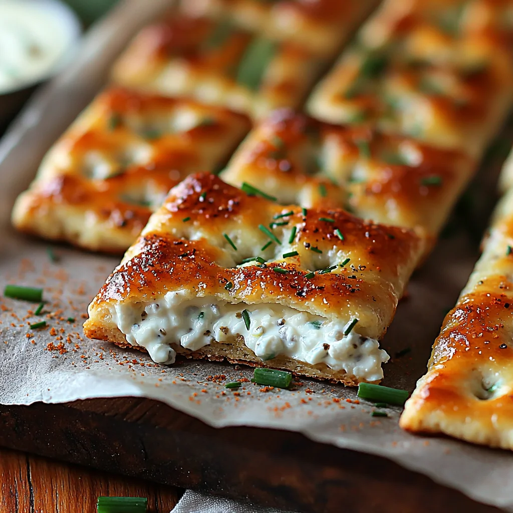 golden crispy cottage cheese crackers with visible herb flecks on rustic wooden board