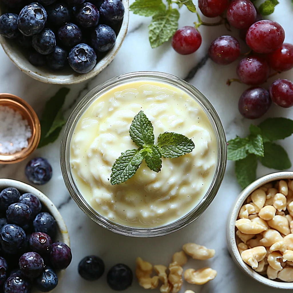 creamy thick Greek yogurt in a white ceramic bowl with visible rich texture and glossy surface