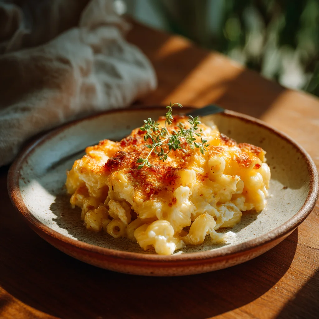 5-Ingredient Baked Cottage Cheese Mac and Cheese Recipe