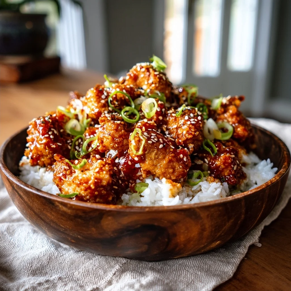 Korean ground turkey bowl with glossy sauce, golden roasted edges, fresh herbs, and vibrant colors in a white ceramic dish