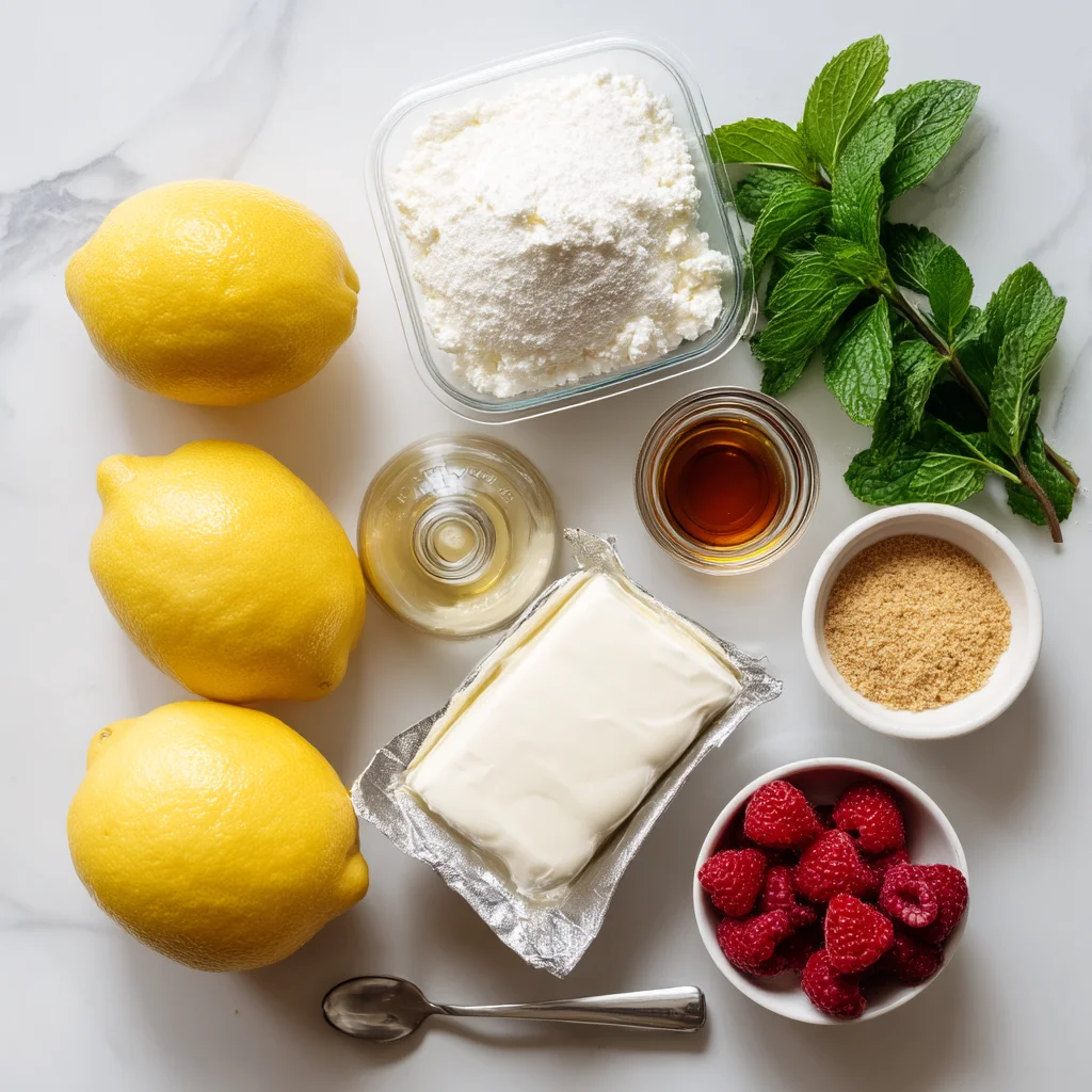 creamy lemon cottage cheese cheesecake dip in a white ceramic dish with golden edges and fresh lemon zest garnish