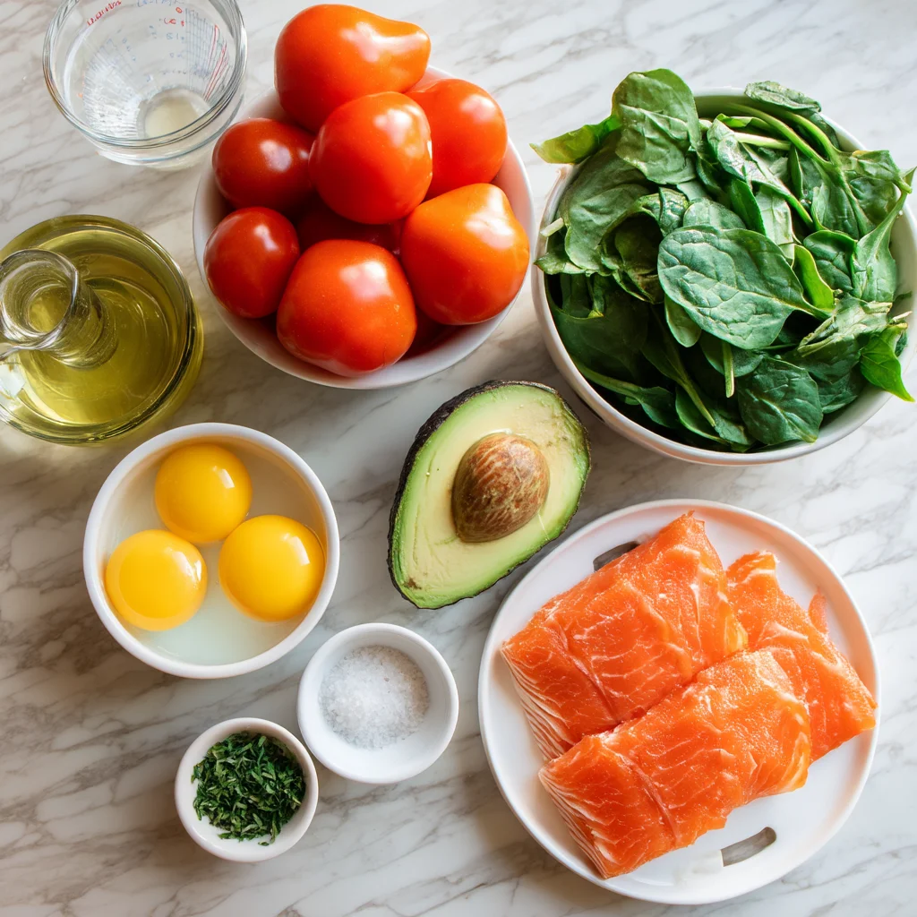 close-up of fresh smoked salmon slices with creamy sauce and herbs for breakfast burrito recipe