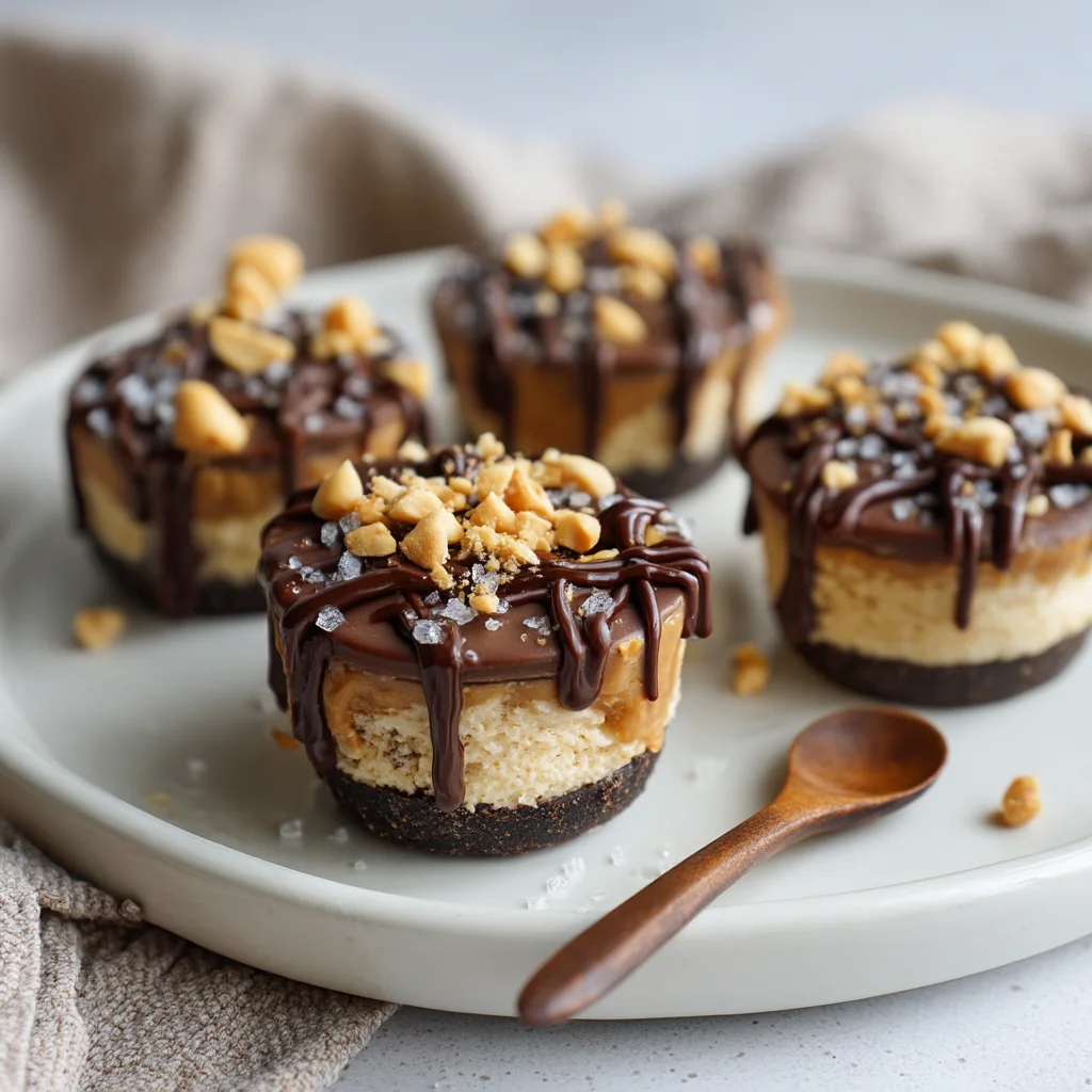 healthy cottage cheese chocolate peanut butter cups with creamy filling and dark chocolate coating