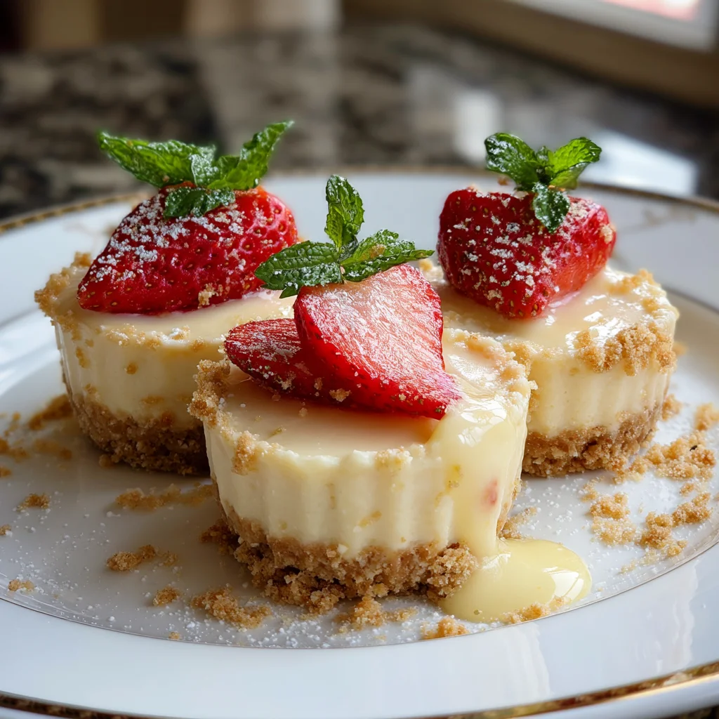 creamy strawberry cheesecake cups with crumbly graham cracker crust and fresh strawberry topping