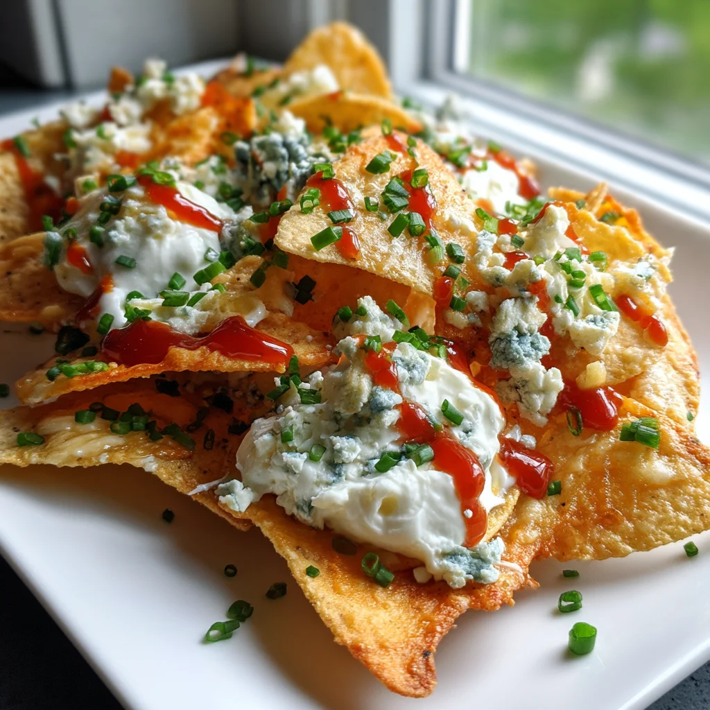loaded cottage cheese nachos with melted cheese, fresh herbs and golden edges in white ceramic dish