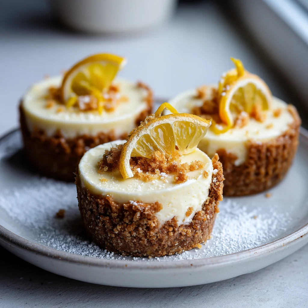creamy lemon cheesecake cups with golden graham cracker crust and fresh lemon zest garnish